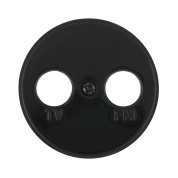 накладка lk studio розетки tv+fm, 2 отверстия (черный) vintage 885208-1