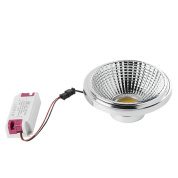 лампа светодиодная lightstar led ar111 12w 3000k полусфера хром 932132