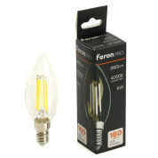 лампа светодиодная feron.pro lb-1206 свеча e14 980lm 6w 175-265v 4000k 51245