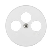 накладка lk studio для розетки tv+fm+sat, 3 отверстия , бел., lk vintage 885404-1
