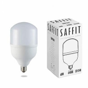 лампа светодиодная saffit e27-e40 60w 6400k цилиндр матовая sbhp1060 55097