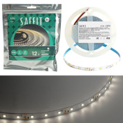 светодиодная лента saffit 6w/m 60led/m 2835smd дневной белый 5м sst01 55238