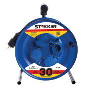 удлинитель stekker professional 4гн 30м с/з prf02-41-30 39296