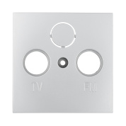 накладка lk studio розетки tv+fm+sat, 2(3) отверстия (серебристый металлик) lk60 865203-1