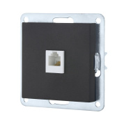 розетка телефонная rj-12 lk studio lk80 черный бархат 845508-1