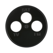 накладка lk studio для розетки tv+fm+sat, 3 отверстия , черн., lk vintage 885408-1