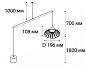 Подвесной светодиодный светильник Italline IT03-1429 black/orange