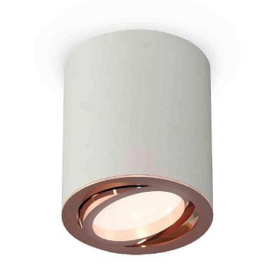 комплект накладного светильника ambrella light techno spot xs7423023 sgr/ppg серый песок/золото розовое полированное (c7423, n7005)