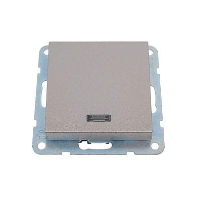 переключатель одноклавишный lk studio lk80 c подсветкой шампань 840406-1