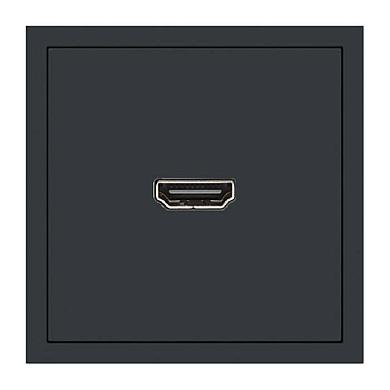 розетка hdmi 2.0 type a (механизм), серия эмили, stekker, rst00-5118-05, черный уголь, soft touch 50171
