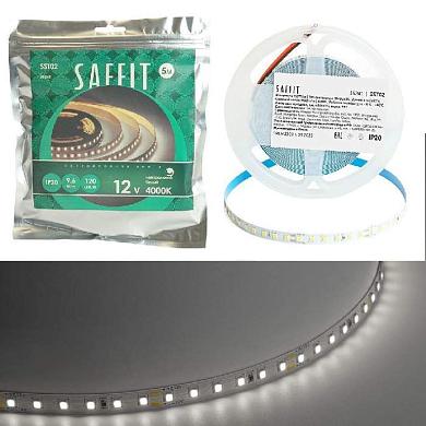 светодиодная лента saffit 9,6w/m 120led/m 2835smd дневной белый 5м sst02 55241