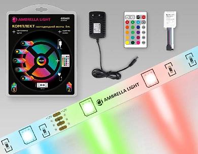 светодиодная лента ambrella light 7,2w/m 30led/m 5050smd rgb 5m gs2401