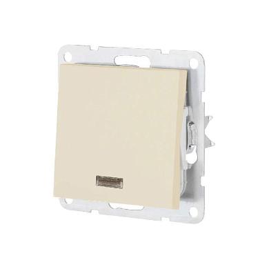 переключатель одноклавишный lk studio lk80 c подсветкой бежевый матовый 840402-1