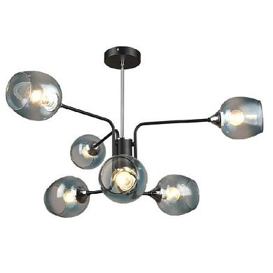 потолочная люстра imex md.3564-6-s bk+ch
