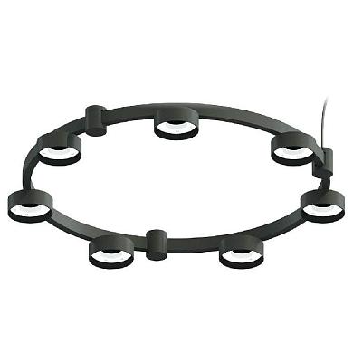 корпус подвесной люстры ambrella light diy spot techno ring sbk черный песок c9238
