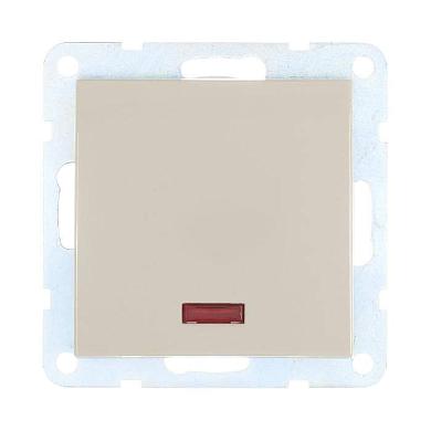 выключатель lk studio 1-кл., c индикатором (схема 1l) 16 a, 250 b (бежевый) lk60 860201-1