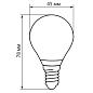 Лампа светодиодная филаментная Feron E14 5W 2700K Шар Прозрачная LB-61 25578