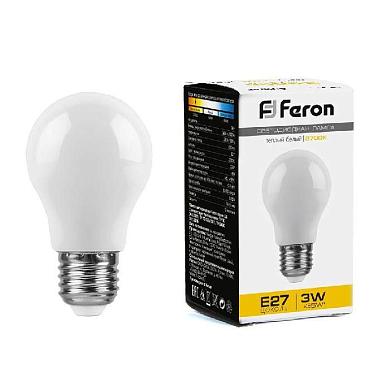 лампа светодиодная feron e27 3w матовая lb-375 38266