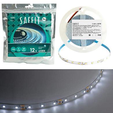 sst01 saffit 60smd(2835)/m 6вт/м 12v 5000*8*1.22мм 6500k, ip20 55239
