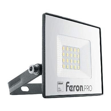 светодиодный прожектор feron ll-1000 20w 6400k 41538