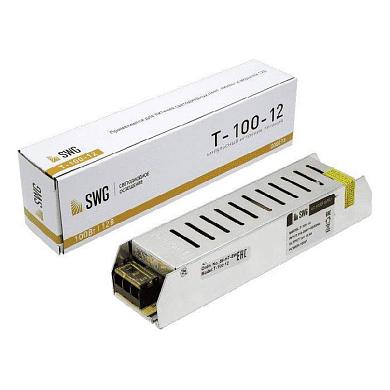 блок питания swg 12v 100w ip20 8,3a t-100-12 000273