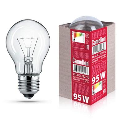 лампа накаливания camelion e27 95w 95/a/cl/e27/g гофра 15043