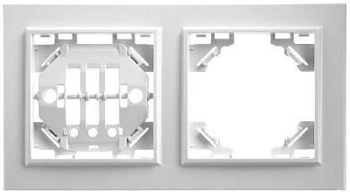 рамка 2-постовая feron stekker эрна белая pfr00900201 39055