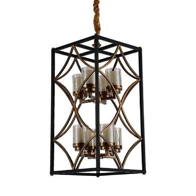 подвесная люстра lumina deco quadrato ldp 1223-8 bk+md