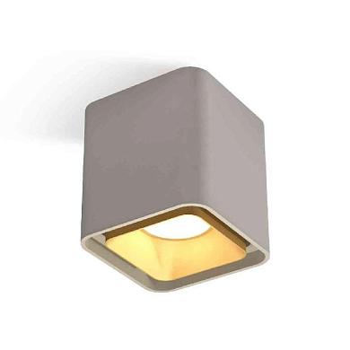 комплект накладного светильника ambrella light techno spot xs7842004 sgr/sgd серый песок/золото песок (c7842, n7704)