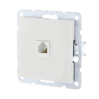 розетка компьютерная rj-45 lk studio lk60 кат.5е белый 866104-1