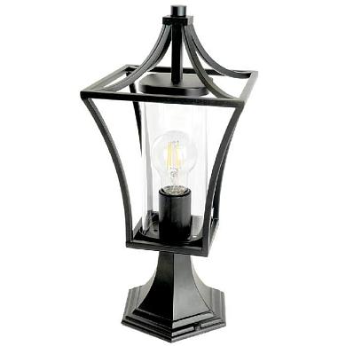 светильник садово-парковый feron pl734  на постамент 60w 230v e27, черный 51270