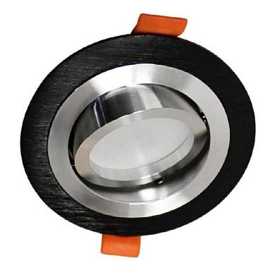 встраиваемый светильник lumina deco duka ldc 8062-d90 bk+sl