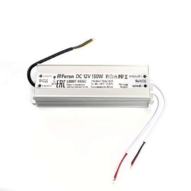 блок питания для светодиодной ленты feron lb007 12v 150w ip67 12,5a 48060