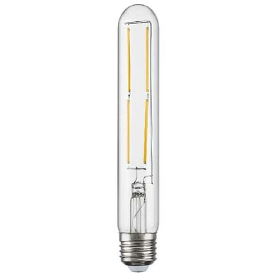лампа светодиодная филаментная lightstar led filament e27 6w 4000k трубчатая прозрачная 933904
