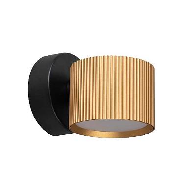светильник  настенный feron hl4580 aria 12w, 230v,gx53, золото+черный ip20