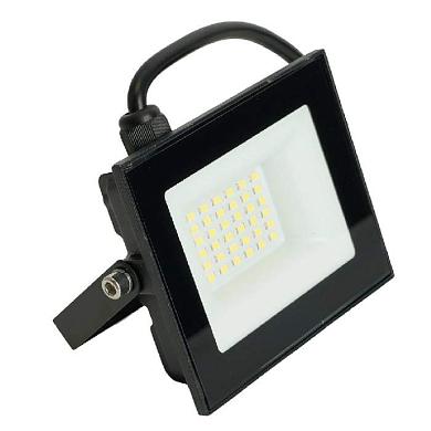 светодиодный прожектор saffit sfl51-50 ip65 50w 6500k черный 51194