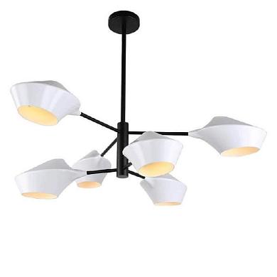 подвесная люстра lumina deco romina ldp 6037-6 wt+bk