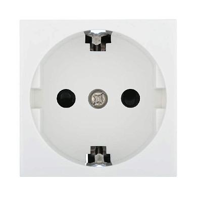 розетка lk studio с з/к, со шторками глянцевая поверхность (белый) lk45 851104-1