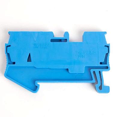 зажим пружинный, 3-проводной проходной зни - 2,5 (jxb st 2,5), синий stekker