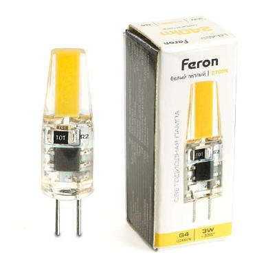 лампа светодиодная feron lb-423 g4 3w 230v 2700k 51167