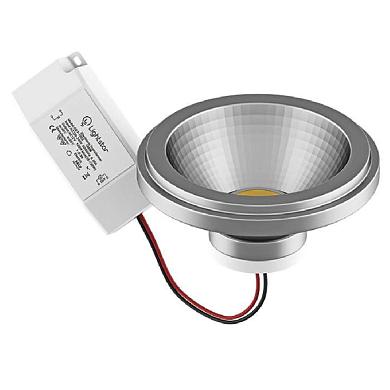 лампа светодиодная lightstar led ar111 12w 4000k полусфера никель 932104