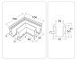 Коннектор L-образный встраиваемый Ambrella Light Track System Magnetic 220V GL1043